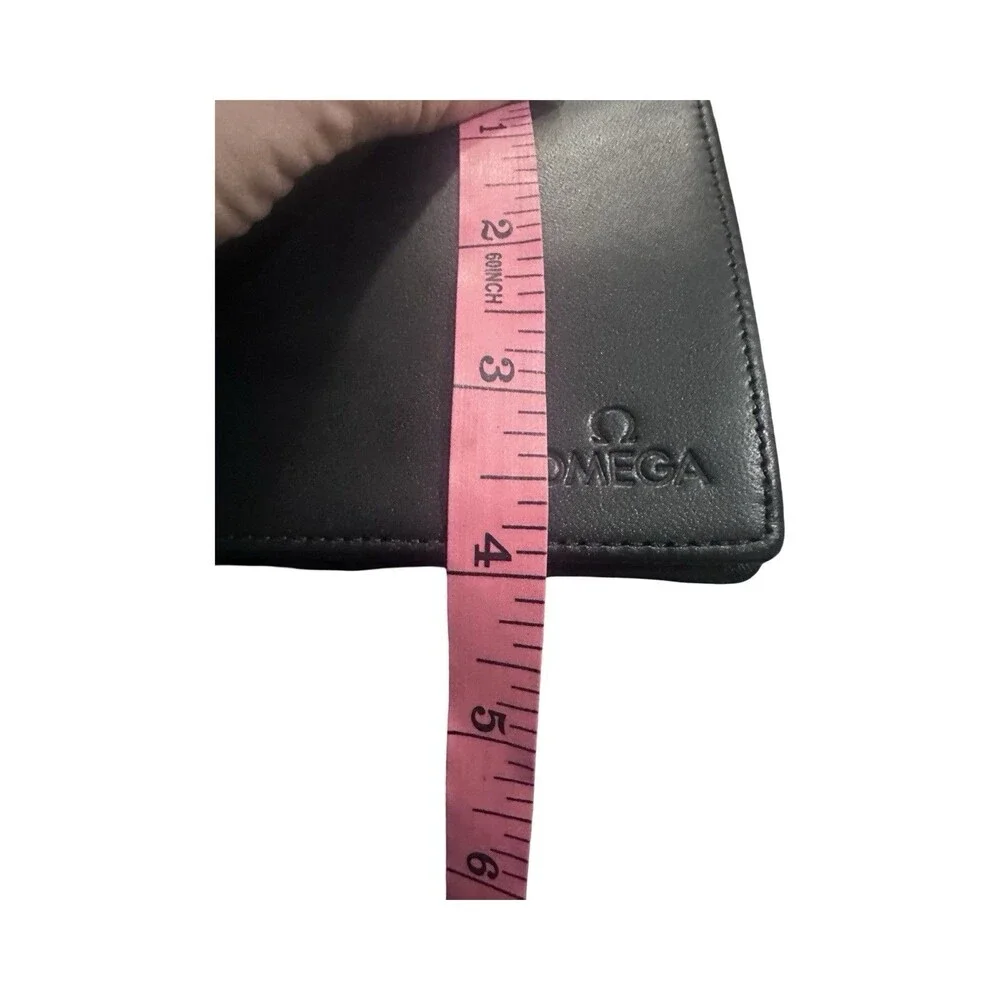 OMEGA NWOT Excellent Kisslock Wallet Compact Wallet Folded wallet Leather Black